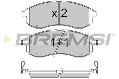Комплект тормозных колодок, дисковый тормоз BREMSI BP3132 для MITSUBISHI L200