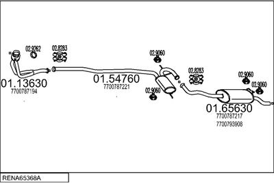 SISTEM DE ESAPAMENT MTS RENA65368A024190