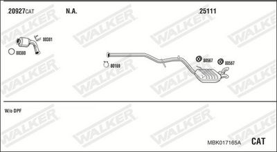 ABGASANLAGE WALKER MBK017165A