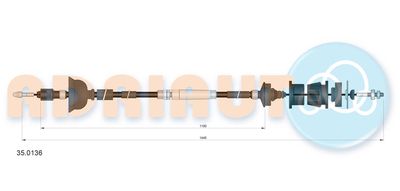 въжен механизъм, задействане на съединителя ADRIAUTO 35.0136