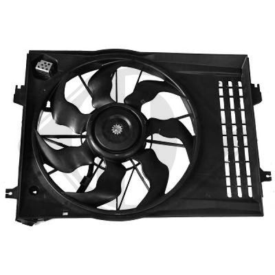 DIEDERICHS 8686011 Вентилятор системы охлаждения двигателя для HYUNDAI TUCSON (JM) 2.7 Привод на все колеса