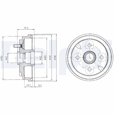 TAMBUR FRANA DELPHI BF462