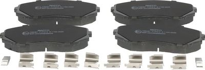 комплект спирачно феродо, дискови спирачки MAPCO 106087