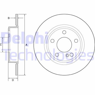 Bromsskiva DELPHI BG4555C