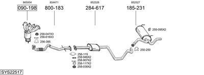 Układ wydechowy BOSAL SYS22517