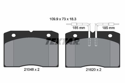 Комплект тормозных колодок, дисковый тормоз TEXTAR 2104801 для ALFA ROMEO AR