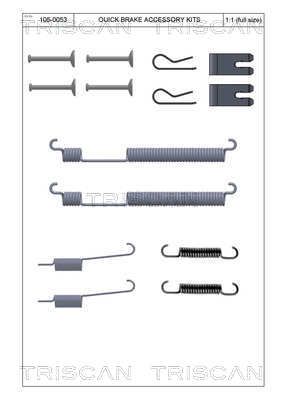 Zestaw dodatków, szczęki hamulcowe TRISCAN 8105 292006