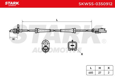 датчик, обороти на колелото STARK SKWSS-0350912