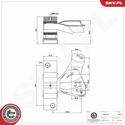 SUPORT MOTOR ESEN SKV 75SKV082 5