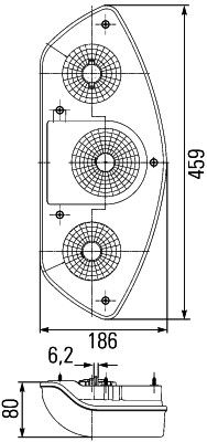Baglygte HELLA 2SD 343 440-047