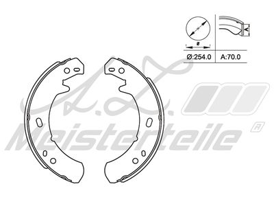 комплект спирачна челюст, ръчна спирачка A.Z. Meisterteile AZMT-44-026-1405