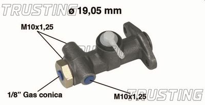 Главный тормозной цилиндр TRUSTING PF010 для FIAT 500