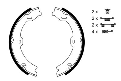 Brake Shoe Set, parking brake 0 986 487 725