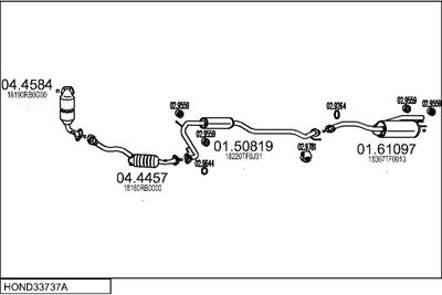 SISTEM DE ESAPAMENT MTS HOND33737A012959