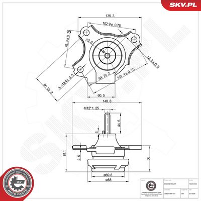 Zavěšení motoru ESEN SKV 75SKV460