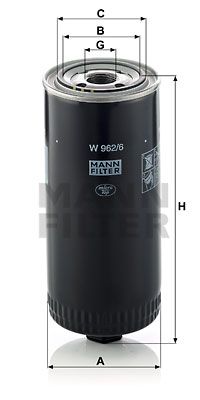 Oljefilter MANN-FILTER W 962/6