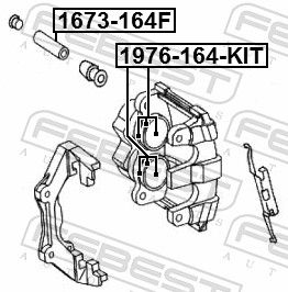 Bellow, brake caliper guide 1673-164F