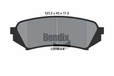 Комплект тормозных колодок, дисковый тормоз BENDIX Braking BPD2006 для LEXUS LX