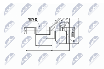 Zestaw przegubu, wał napędowy NTY NPZ-NS-057