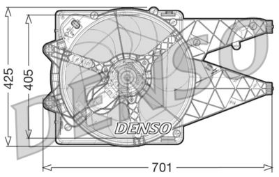 DENSO DER09101 Вентилятор системы охлаждения двигателя  для FIAT DOBLO (Фиат Добло)