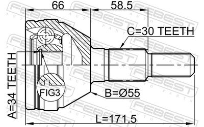 Joint Kit, drive shaft 1010-CAP