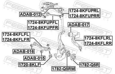 Control/Trailing Arm, wheel suspension 1724-8KFLRR