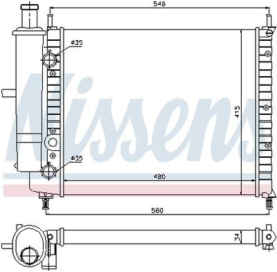 RADIATOR RACIRE MOTOR NISSENS 61788 4