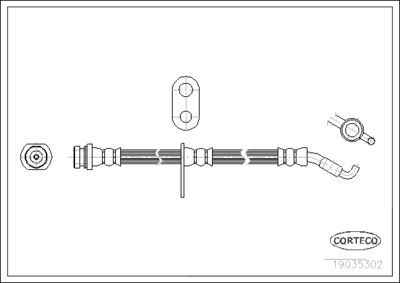 Тормозной шланг CORTECO 19035302 для SUZUKI SWIFT