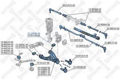 тампон, носач STELLOX 72-23036-SX