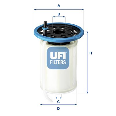 Топливный фильтр UFI 26.H2O.00 для ALFA ROMEO STELVIO