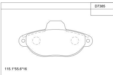 Комплект тормозных колодок, дисковый тормоз ASIMCO KD7385 для FIAT CINQUECENTO