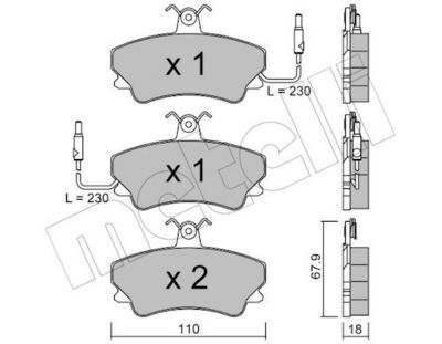 BREMSBELAGSATZ SCHEIBENBREMSE