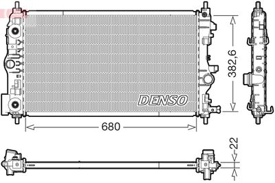 Радиатор, охлаждение двигателя DENSO DRM15008 для OPEL CASCADA
