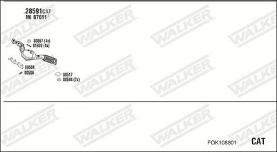 Изпускателна система WALKER FOK108801