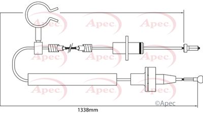 Cable Pull, clutch control APEC CAB5002