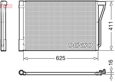Конденсатор, кондиционер DENSO DCN05022 для BMW 6