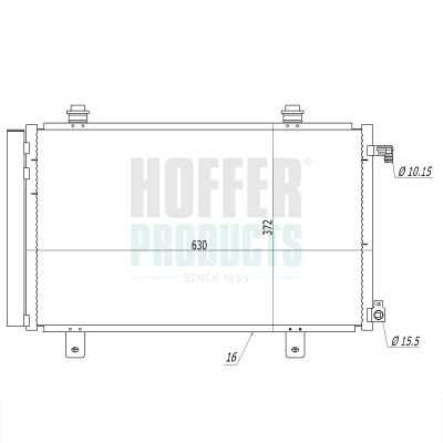 Kondenzátor, klimatizace HOFFER 991042