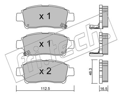 Комплект тормозных колодок, дисковый тормоз fri.tech. 301.0 для DAIHATSU CUORE