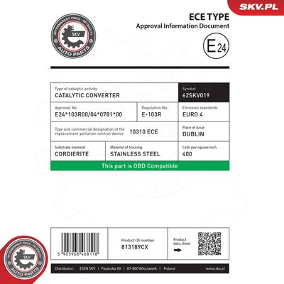 CATALIZATOR UNIVERSAL ESEN SKV 62SKV019 4