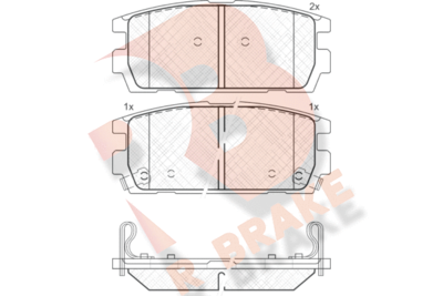 Комплект тормозных колодок, дисковый тормоз R BRAKE RB1615 для LANDWIND (JMC) X6