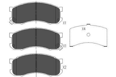 Sada brzdových destiček, kotoučová brzda KAVO PARTS KBP-4526