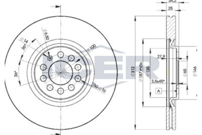 спирачен диск ICER 78BD5620-2