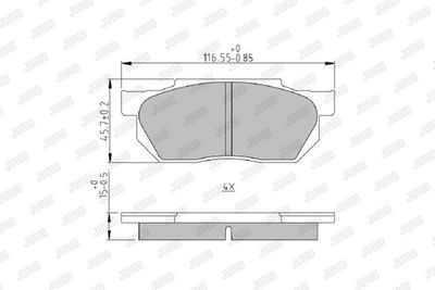 BREMSBELAGSATZ SCHEIBENBREMSE JURID 572237J 1