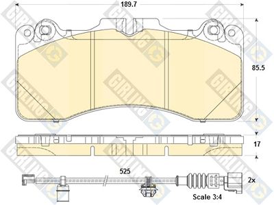 GIRLING 6135069 Тормозные колодки и сигнализаторы  для LEXUS LS (_F4_) 460 (USF40, USF41)