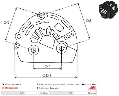 CAPAC PROTECTOR ALTERNATOR AS-PL APC3052S 1