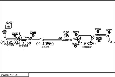 SISTEM DE ESAPAMENT MTS VW0037820A004818