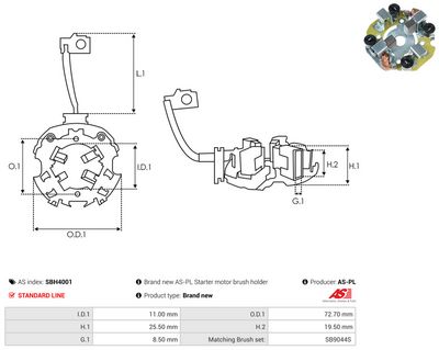 Vorschau Halter, Kohlebürsten Ansicht 2