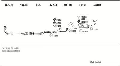 SISTEM DE ESAPAMENT WALKER VO94005B