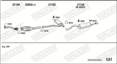 Изпускателна система WALKER ADK005305A