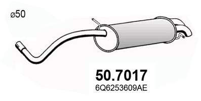 ASSO 50.7017 Глушитель выхлопных газов  для SEAT CORDOBA (Сеат Кордоба)
